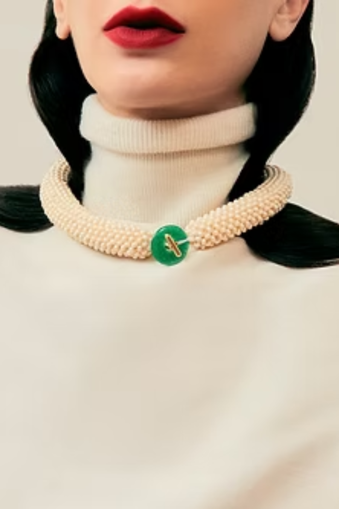 COLAR SPAGHETTAO PEROLA JADE