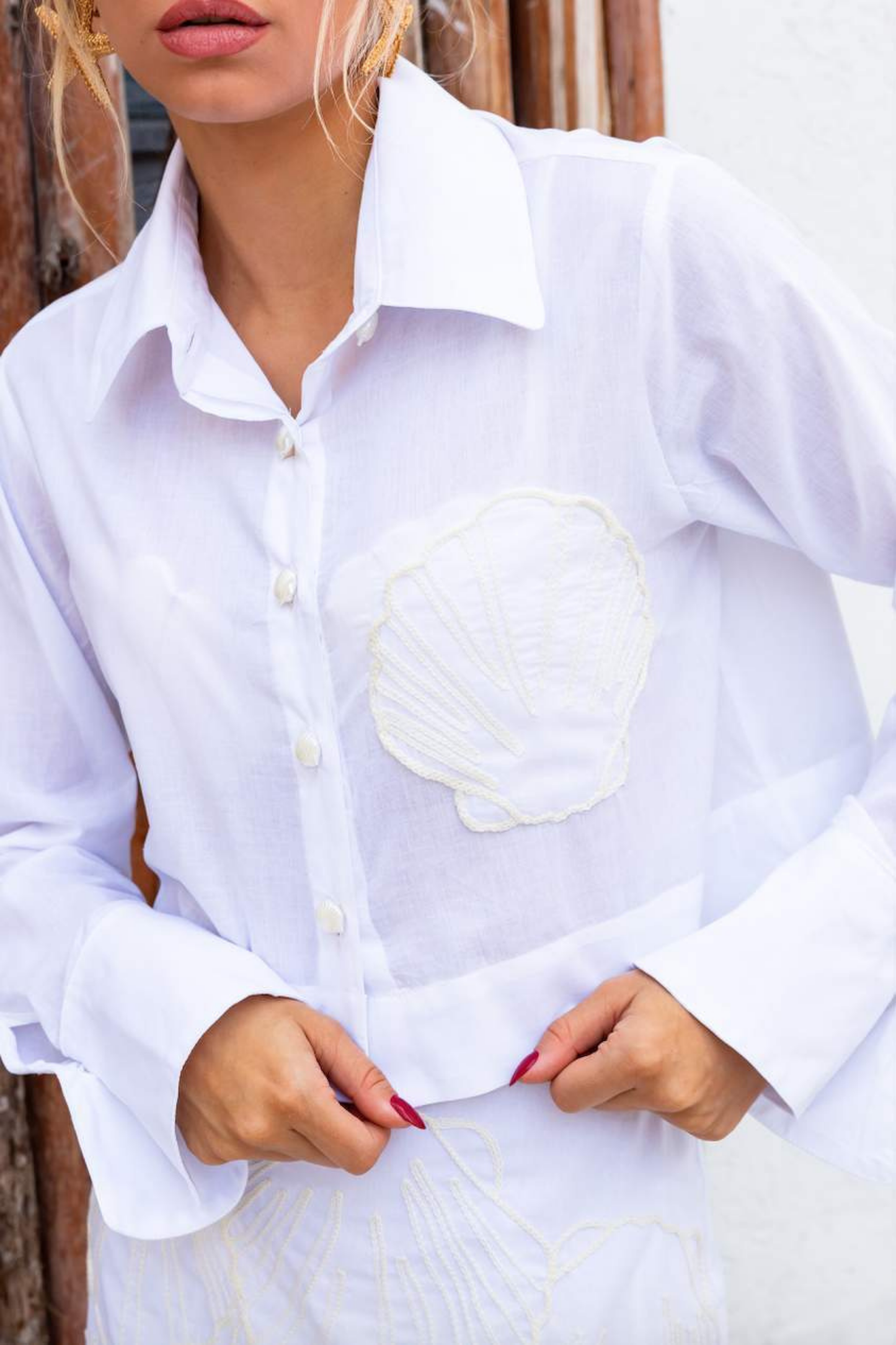 CAMISA CROPPED BORDADA - SARDENHA