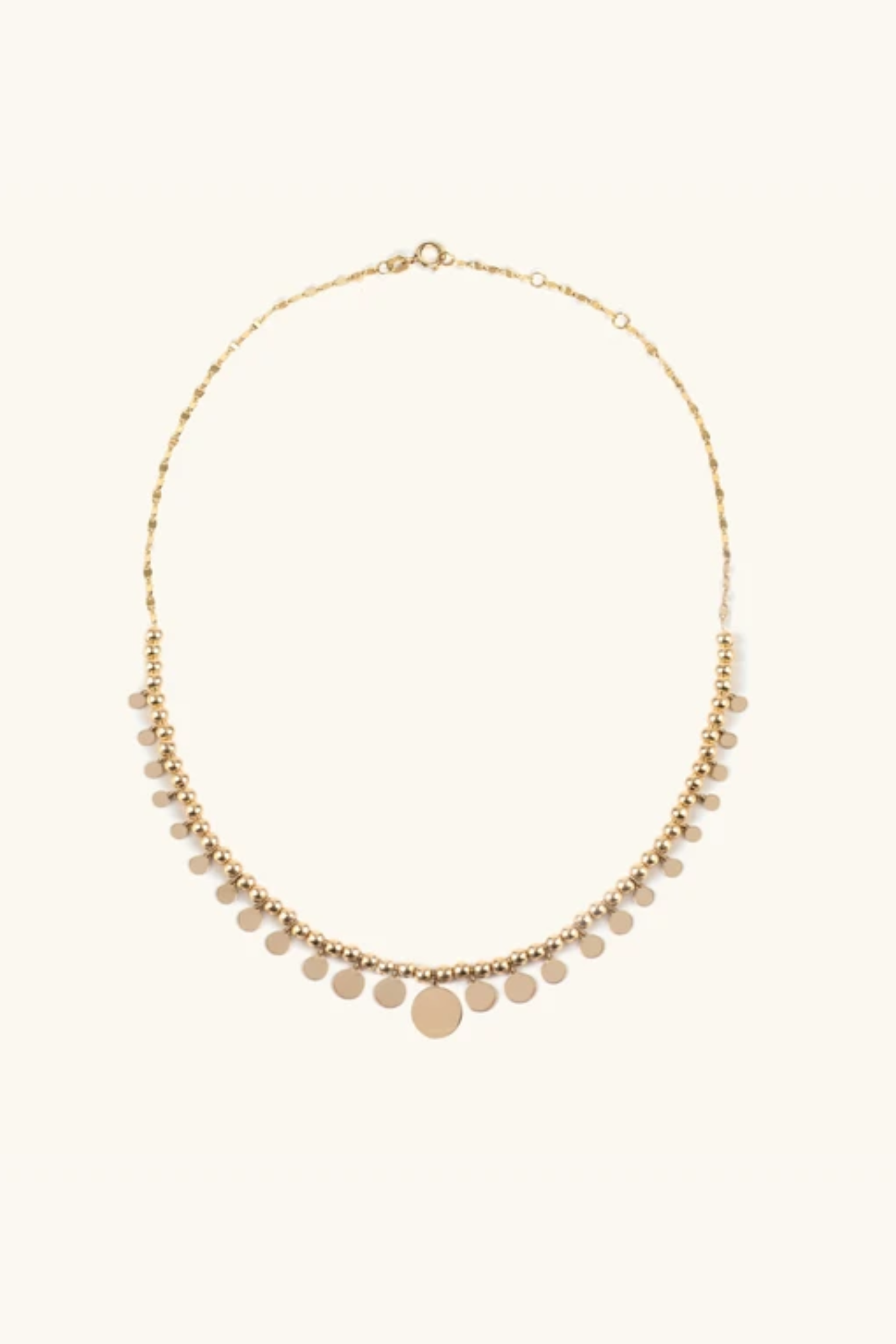 COLAR BEADS OURO DOTS