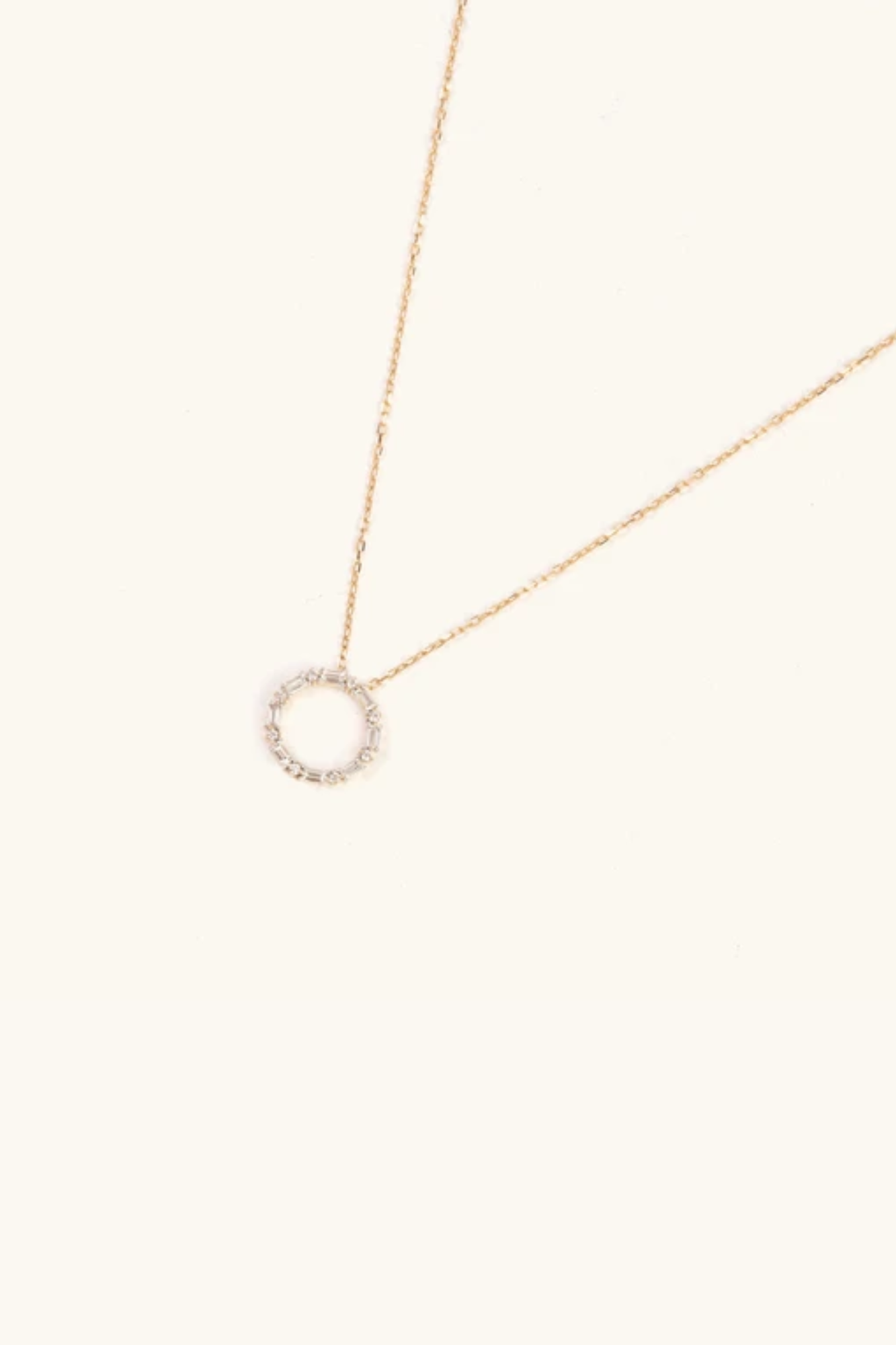 COLAR DIAMOND BAGUETE MINI CIRCLE