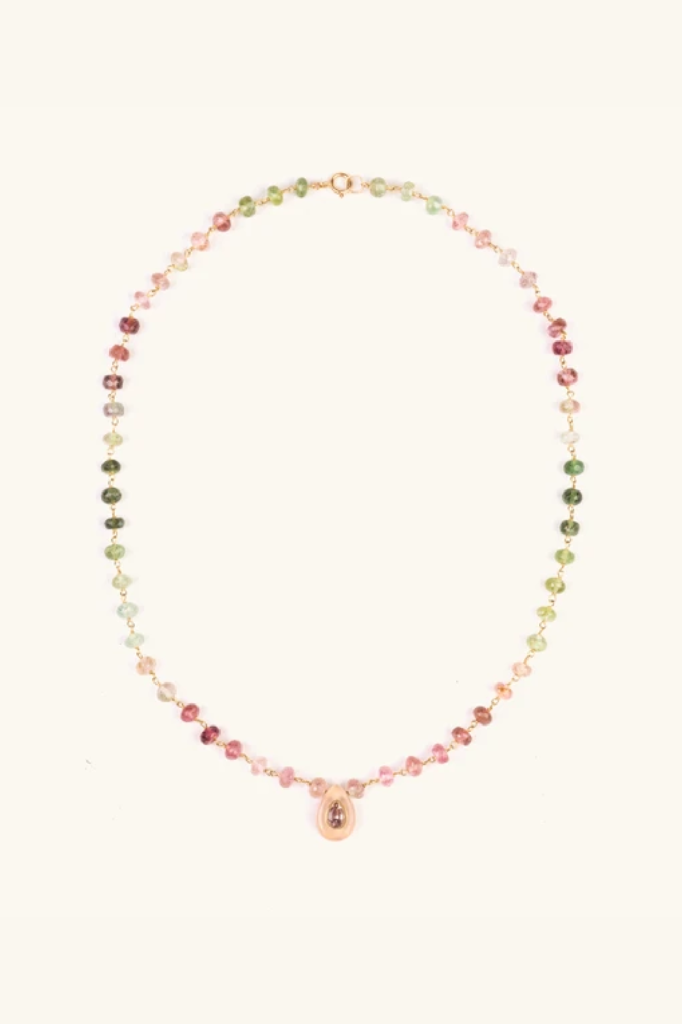 COLAR TURMALINA COLOR QUARTZO DROP