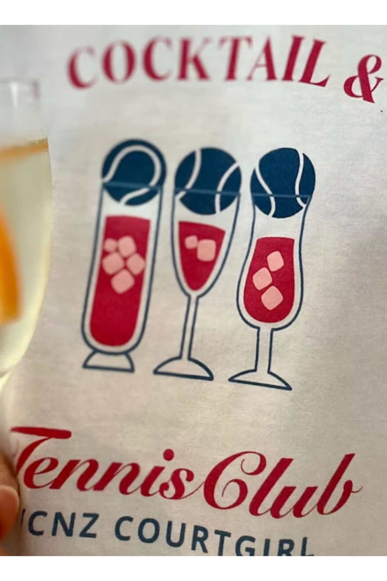 T-SHIRT FEMININA COCKTAIL & TENNIS