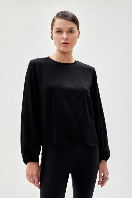 BLUSA CREPE MANGA LONGA CLAIRE