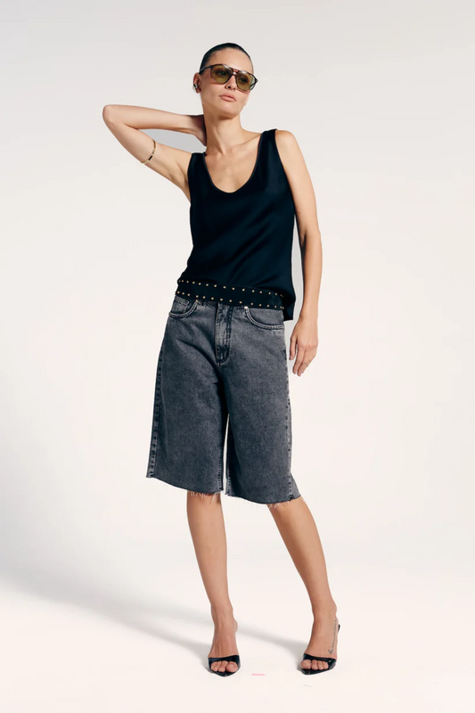 BERMUDA JEANS RETA ESTONADA LUCIE