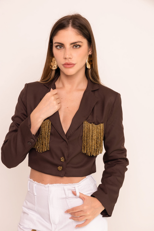 BLAZER ALFAIATARIA MYCELIA BORDADO