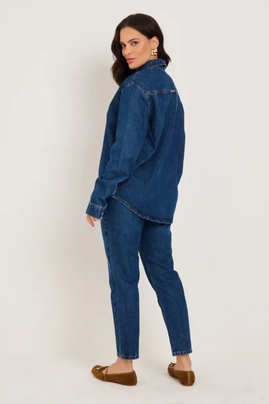 CAMISA JEANS BOXY ADULTO LISIANTO