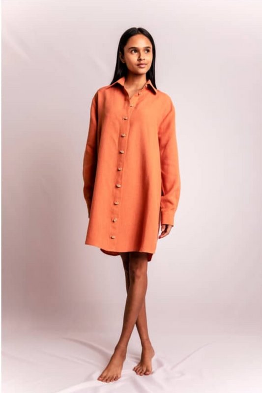 CHEMISE TERRACOTA CURTA