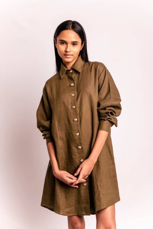 CHEMISE VERDE MILITAR CURTA