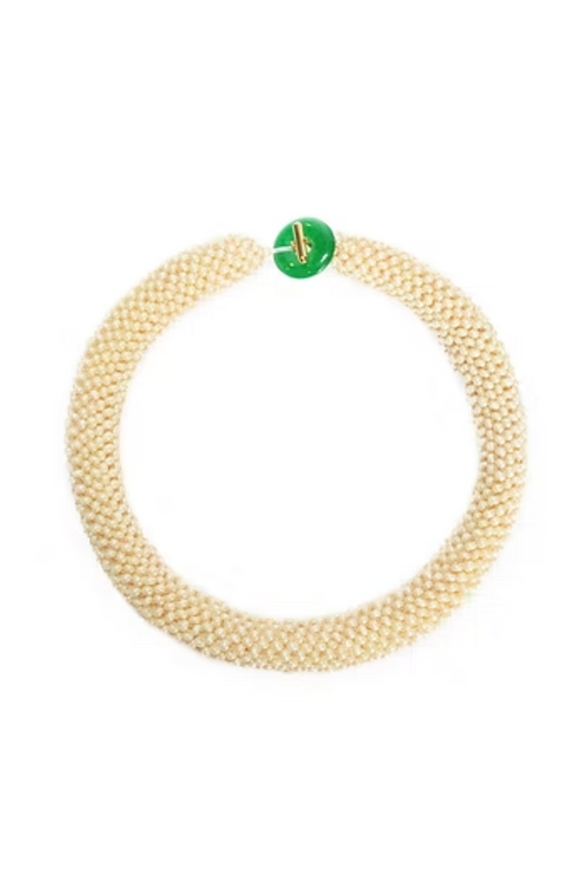 COLAR SPAGHETTAO PEROLA JADE