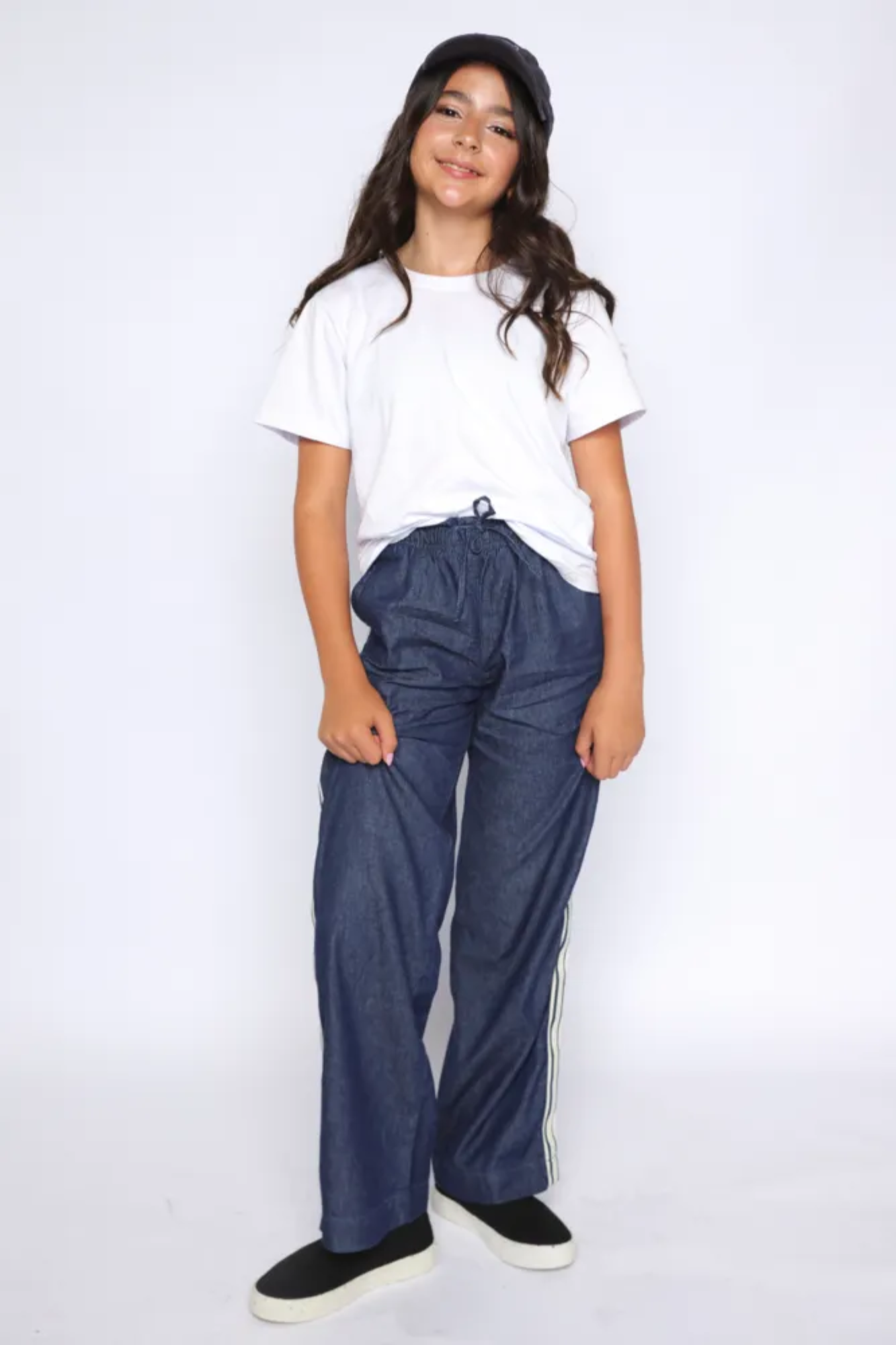 CALÇA JEANS WIDE LEG INFANTIL DURANTA