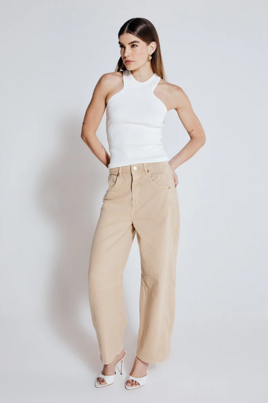 CALÇA SARJA BARREL BEATRIZ