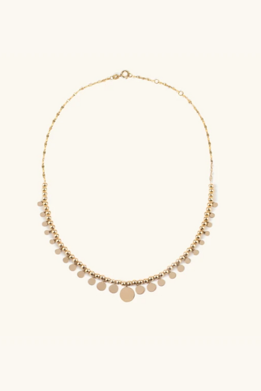 COLAR BEADS OURO DOTS