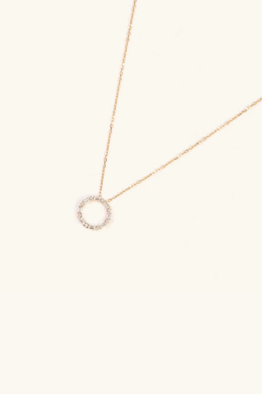COLAR DIAMOND BAGUETE MINI CIRCLE