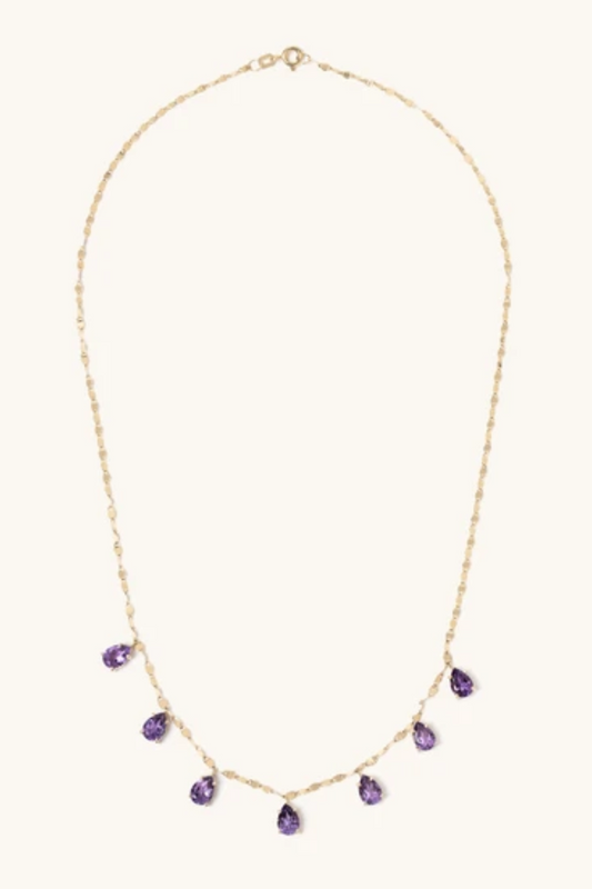 COLAR SHINY AMETISTA DROPS