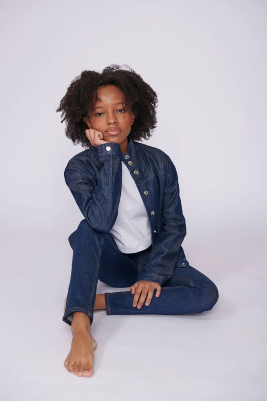 JAQUETA JEANS BÁSICA JUNIOR PITEIRA
