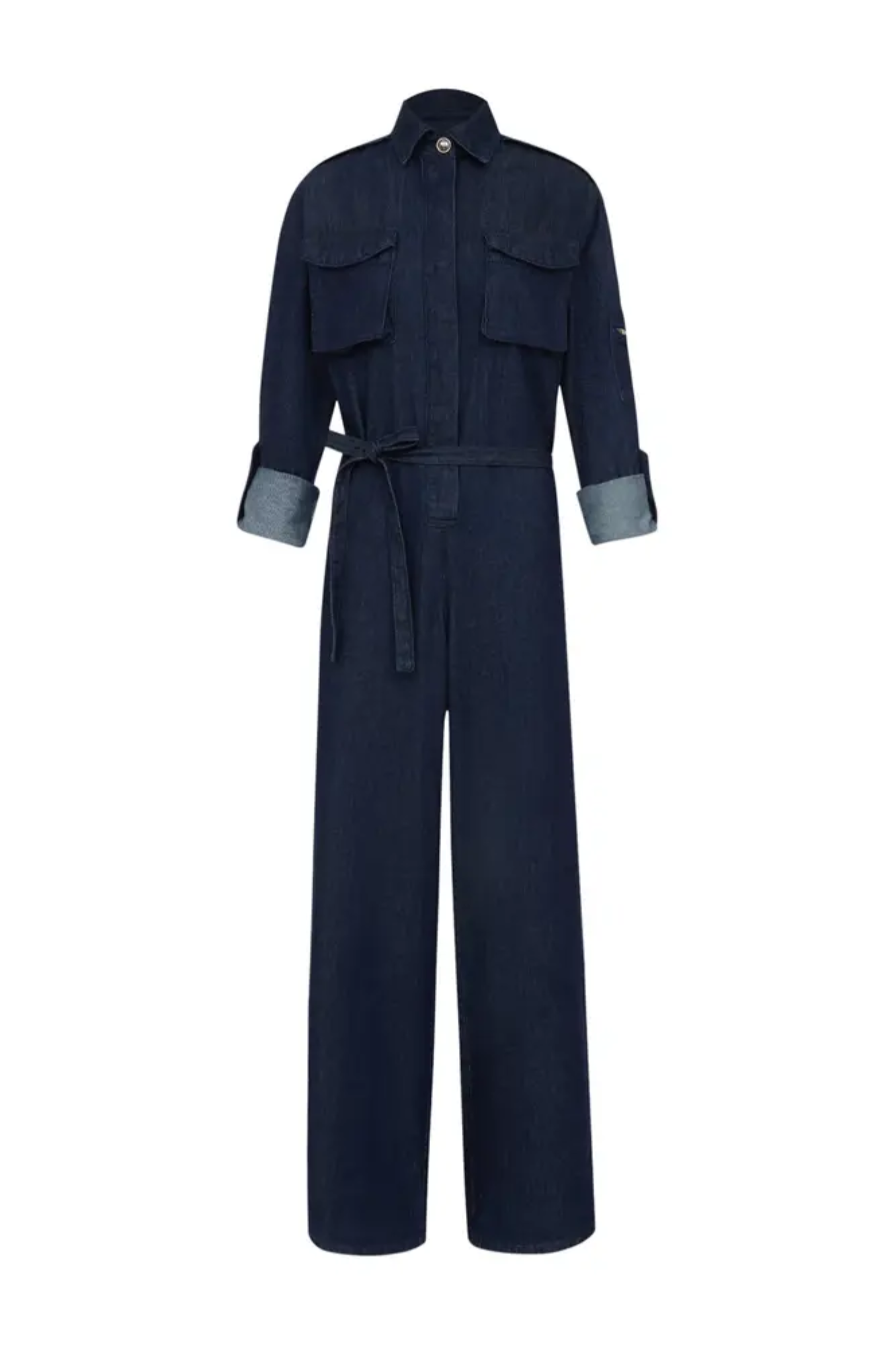 MACACÃO JEANS WIDE LEG ADULTO MANDARIM