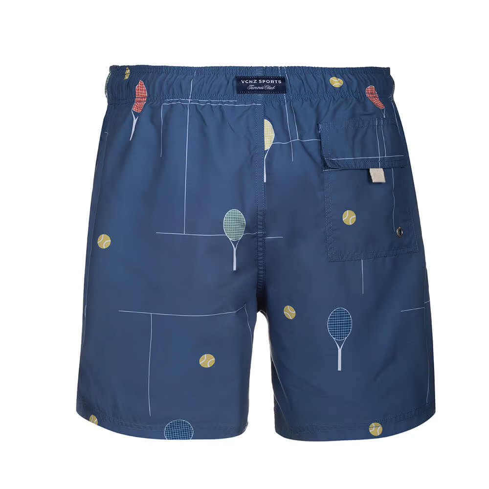 SHORTS MASCULINO ESTAMPADO AZUL TENNIS CLUB