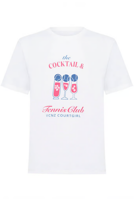 T-SHIRT FEMININA COCKTAIL & TENNIS