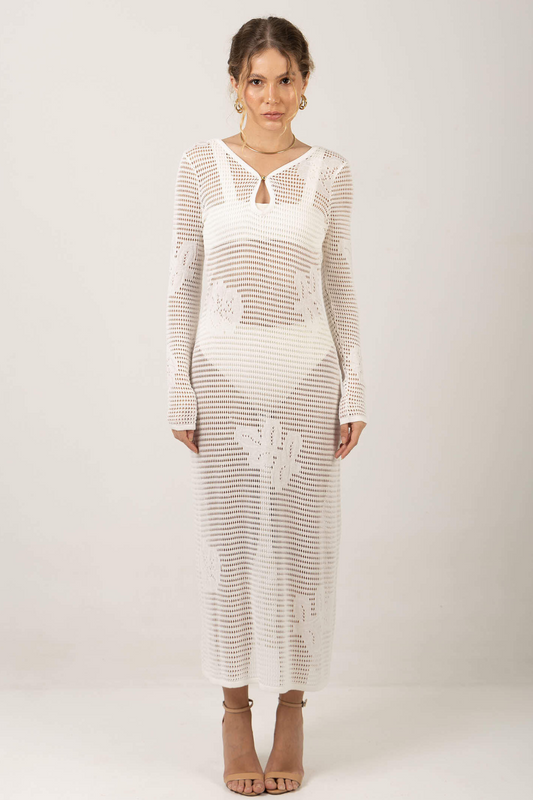 VESTIDO CROCHET BORDADO MILA