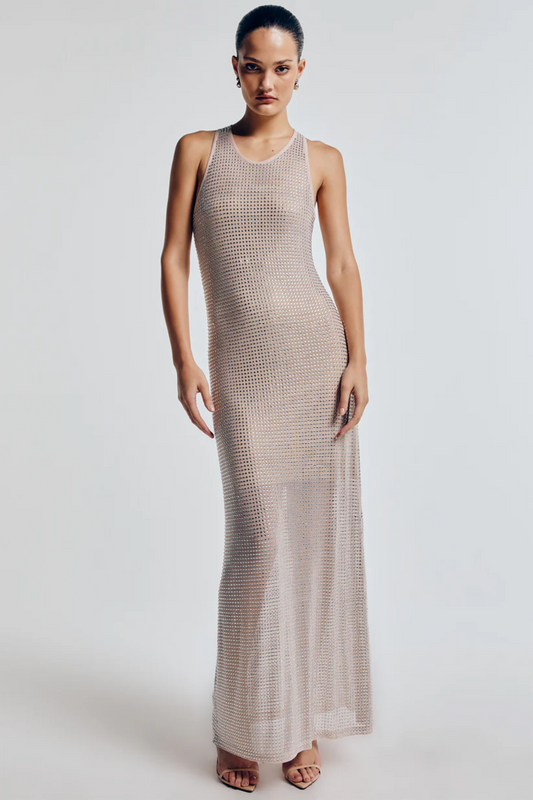 VESTIDO LONGO CRISTAIS FRENCH